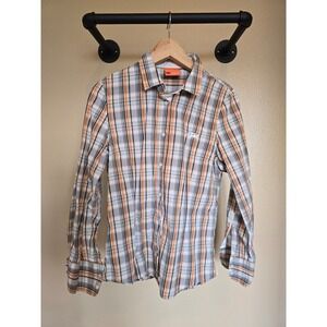 Ktm racing power wear long sleeve‎ plaid button down shirt men's size large